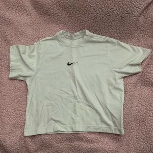 Nike White Tee with Black Swoosh